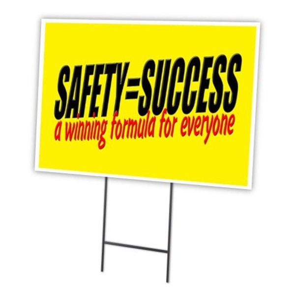 Signmission Safety=Success For Yard Sign & Stake outdoor plastic coroplast window, C-1216 Safety=Success For C-1216 Safety=Success  For